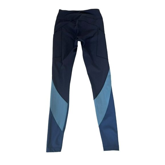 Outdoor Voices Women's Sz S Blue Tri Color SuperForm Leggings - Picture 2 of 8